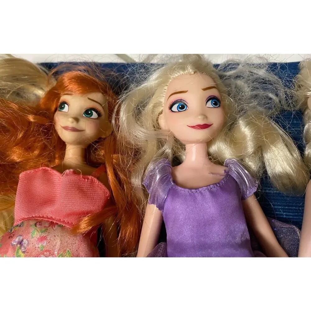 Disney Frozen Dolls Anna and Elsa Doll Lot of 5 971A